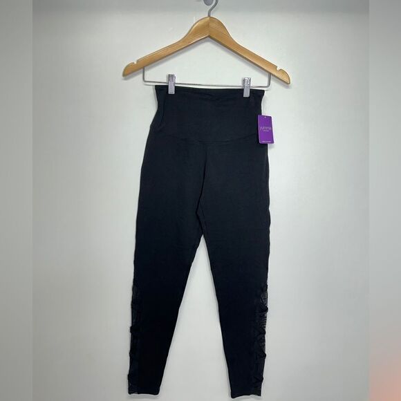 Yummie Leggings Full Length With Lacing & Contrast inserts Size Small - Picture 2 of 8